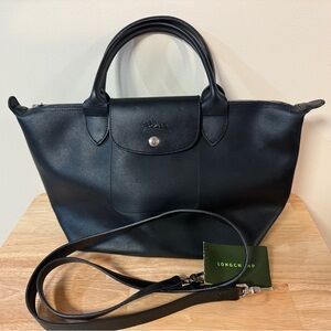 Longchamp Le Pilage City Black Tote Bag